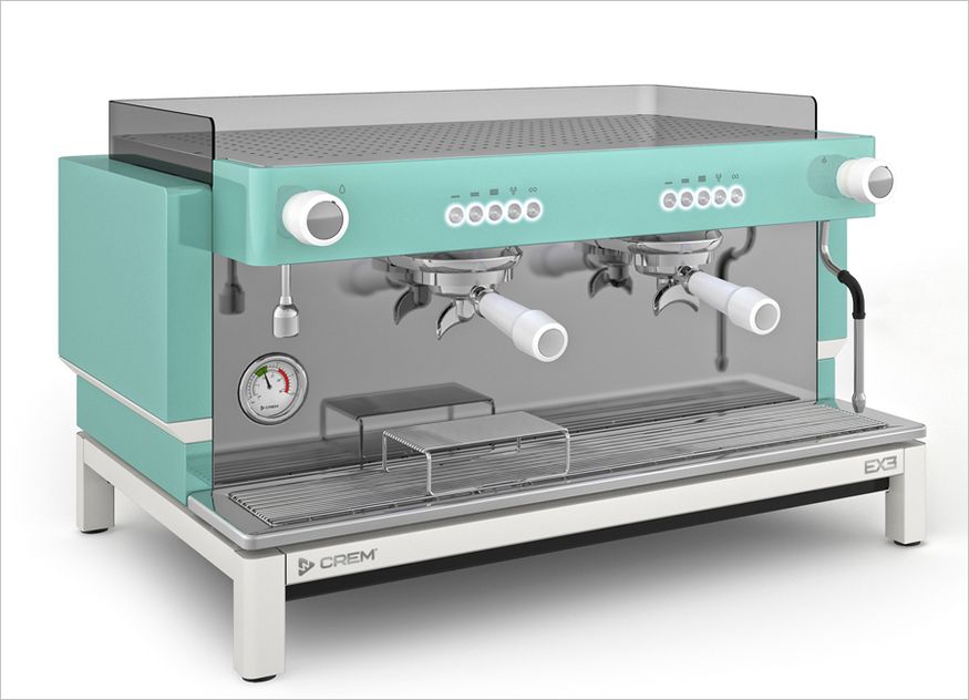 Die Crem EX3 Espressomaschine von Welbilt gibt es in unterschiedlichen Farben, wie zum Beispiel in Türkis 