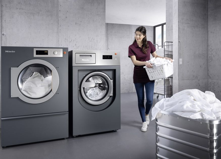 Die neuen Waschmaschinen und Trockner von Miele sind mit Desinfektionsprogrammen ausgestattet, die den Vorgaben des Robert-Koch-Institus und des Verbundes für Angewandte Hygiene entsprechen